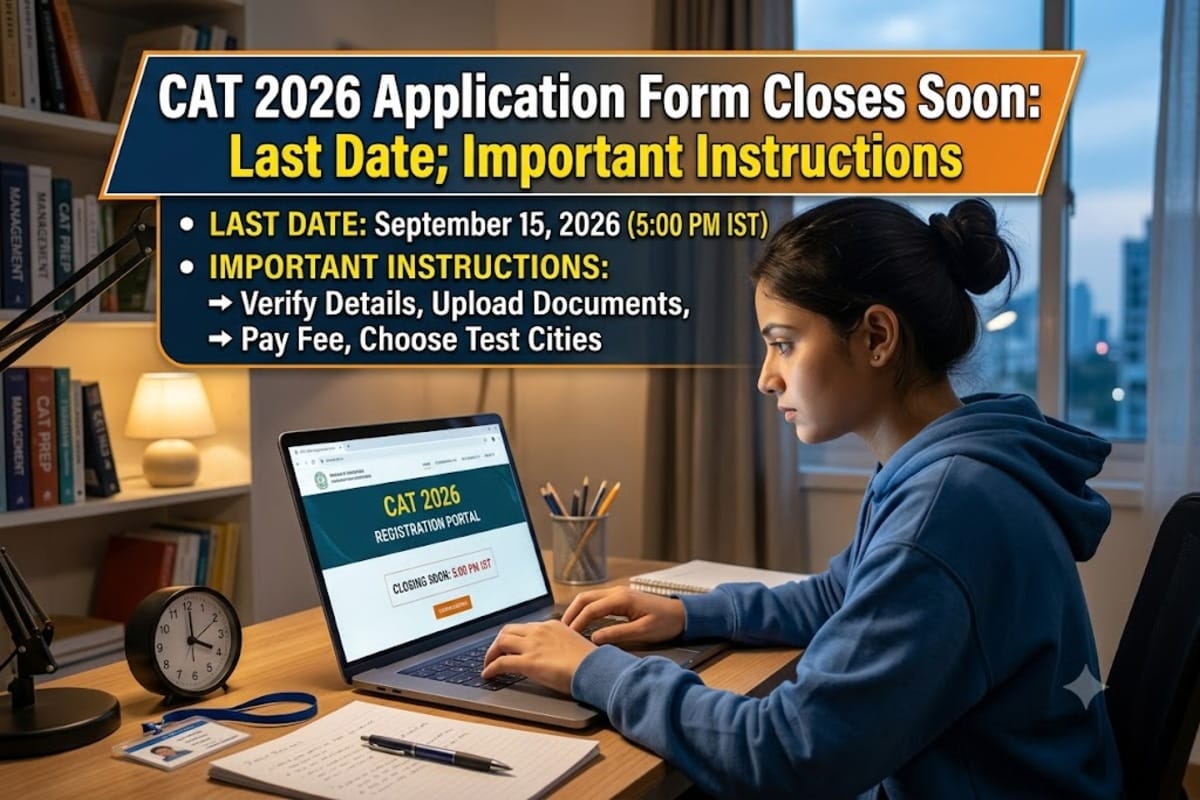 CAT 2026 Application Form Closes Soon: Last Date; Important Instructions