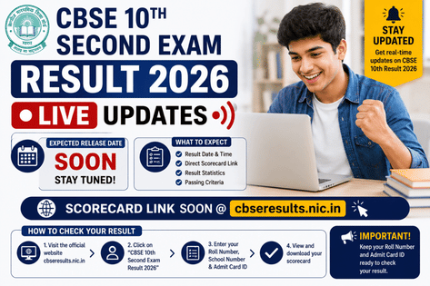 CBSE 10th Second Exam Result (SOON) 2026 LIVE Updates: Release Date ...