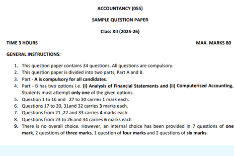 CBSE Class 12 Accountancy Exam 2026 LIVE