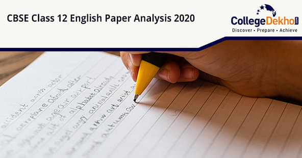 CBSE Class 12 English Paper Analysis and Review 2020, Question Paper PDF
