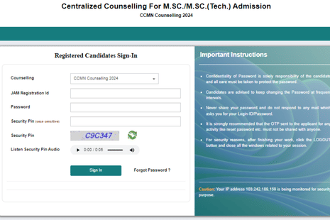 CCMN Round 3 Seat Allotment Link 2024