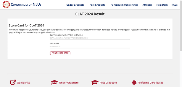 CLAT 2024 Result Download Link