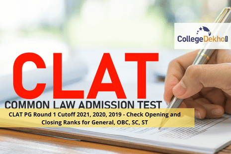 CLAT PG Round 1 Cutoff 2023, 2022, 2021, 2020, 2019