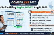COMEDK KKR 2026 Round 2 Choice Filling Begins Today: Last Date; Important Instructions to Fill Choices