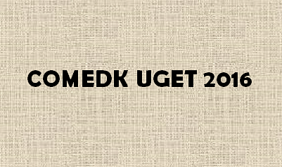 COMEDK UGET - 2016 Counselling Schedule