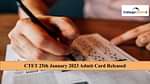 CTET 25th January 2023 Admit Card