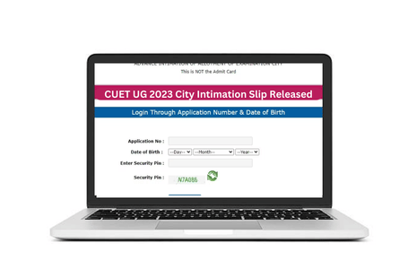 CUET Advance City Intimation Slip 2023 Live