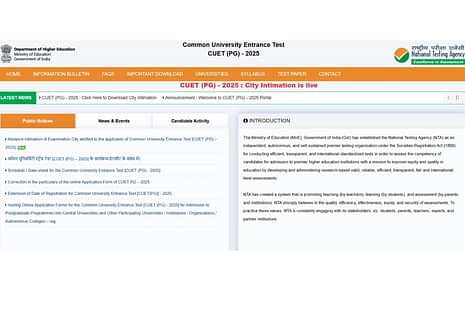 CUET PG City Intimation Slip 2025 Released