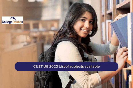 CUET UG 2023 List of subjects available