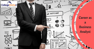 Man in Suit Pointing Towards Career as a Business Analyst