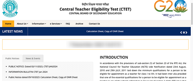 CTET January 2024 Registration