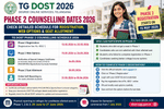 TG DOST Phase 2 Counselling Dates 2026: Check detailed schedule for registraion, web options & seat allotment