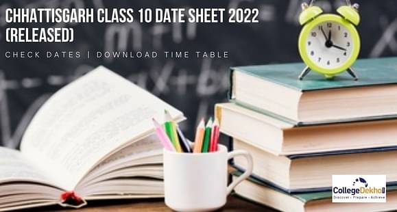 Chhattisgarh Class 10 Date Sheet 2022