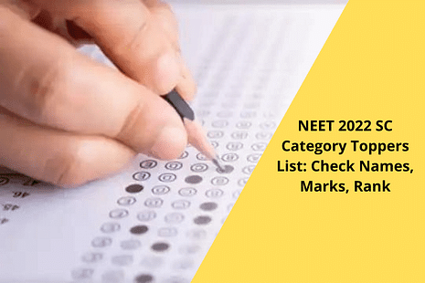 NEET 2022 SC Category Toppers List: Check Names, Marks, Rank