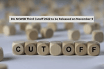 DU NCWEB Third Cutoff 2022 to be released on November 9