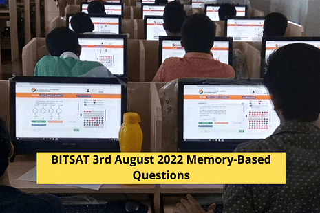 BITSAT 3rd August 2022 Question Paper: Download Memory-Based Questions