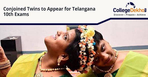 Telangana Conjoined Twins Appearing Separately in SSC Exam