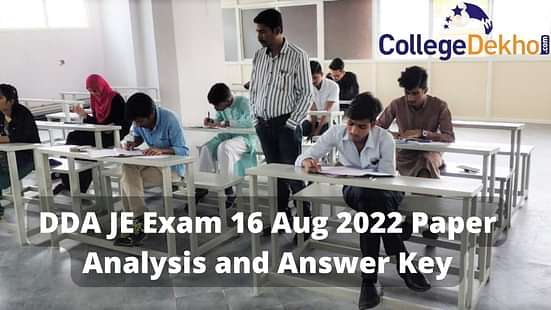 DDA JE Exam 16 Aug 2022 Paper Analysis and Answer Key