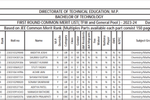 DTE MP B.Tech Merit List 2023 Live Updates