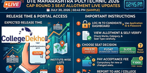 DTE Maharashtra Polytechnic 2026 CAP Round 3 Seat Allotment LIVE Updates