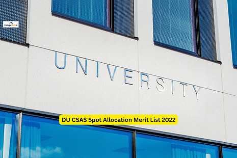 DU CSAS Spot Allocation Merit List 2022 releasing Today at 5:00 PM