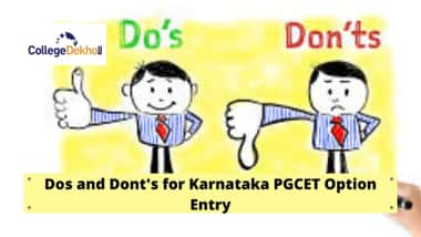 Dos and Dont's for Karnataka PGCET 2025 Option Entry