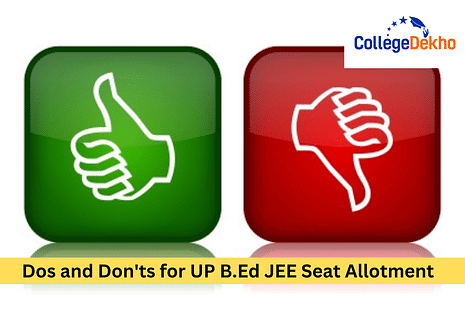 Dos and Don'ts for UP B.Ed JEE 2024 Seat Allotment