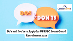 Do's and Don'ts to Apply for UPSSSC Forest Guard Recruitment 2022