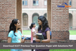 KCET Previous Year Question Paper with Solutions PDF