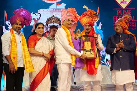 Deputy Chief Minister of Maharashtra Shri. Ajit Pawar felicitated Hon’ble Dr. P. D. Patil with Lifetime Achievement Award