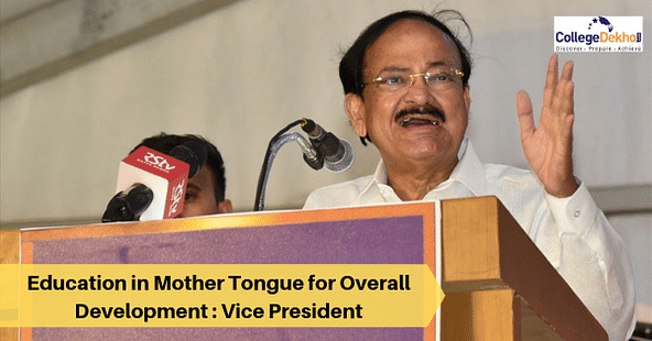 Vice President Naidu Suggests Mother Tongue as The Medium of Instruction in Schools