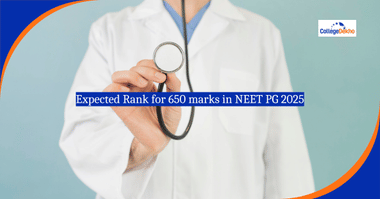 Expected Rank for 650 marks in NEET PG 2025