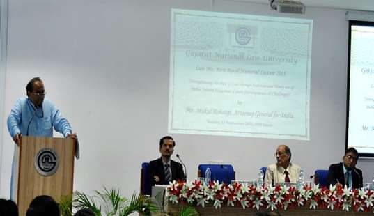 Lecture on GNLU’s Founder Kirit Raval Organized