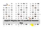 GUJCET-Physics-Set 13-unofficial-answer-key