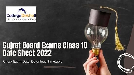Gujrat Board Exams Class 10 Date Sheet 2022