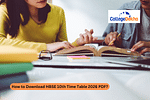 How to Download HBSE 10th Time Table 2026 PDF?
