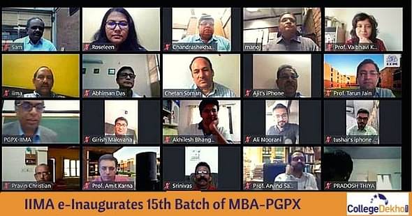 IIMA e-Inaugurates the 15th Batch of MBA-PGPX, Uses Zoom to Connect With Students