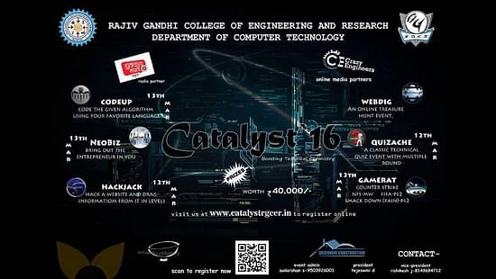 Event Updates-Rajiv Gandhi College of Engineering and Research Nagpur to organize CATALYST 2016 