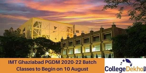 IMT Ghaziabad PGDM Classes to Begin on 10 August