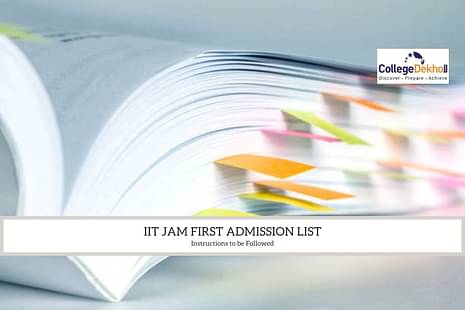IIT JAM 2022 First Admission List