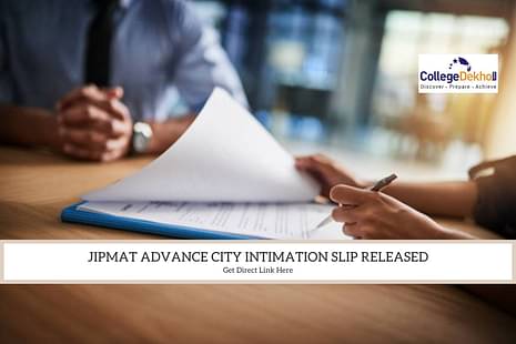 JIPMAT 2022 Advance City Intimation Slip