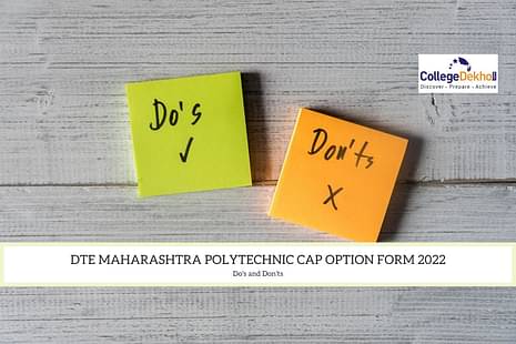 DTE Maharashtra Polytechnic CAP Option Form 2022 Instructions
