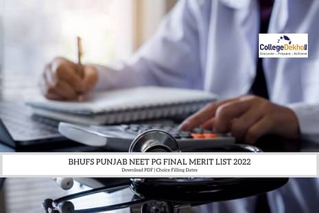 BFUHS Punjab NEET PG Final Merit List 2022 PDF
