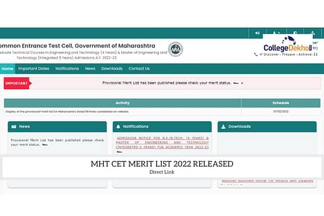 MHT CET Merit List 2022