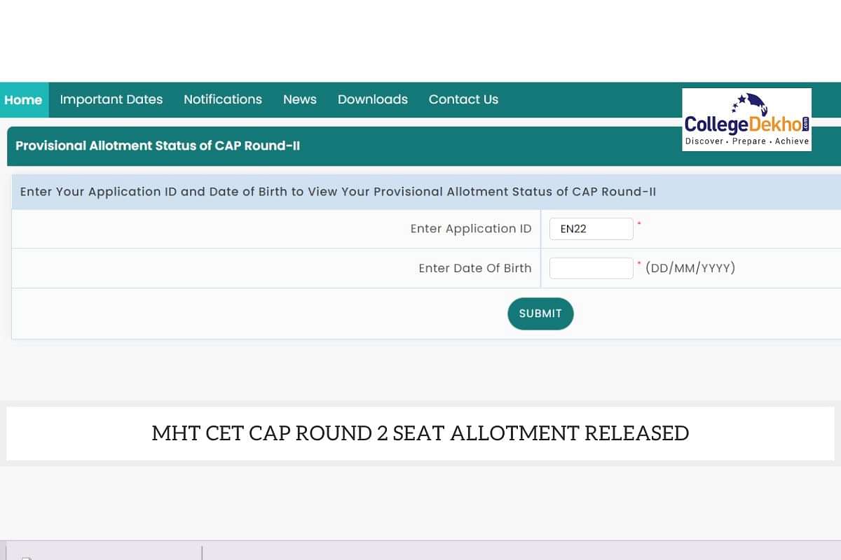 MHT CET CAP Round 2 Seat Allotment 2022 Released Live Updates