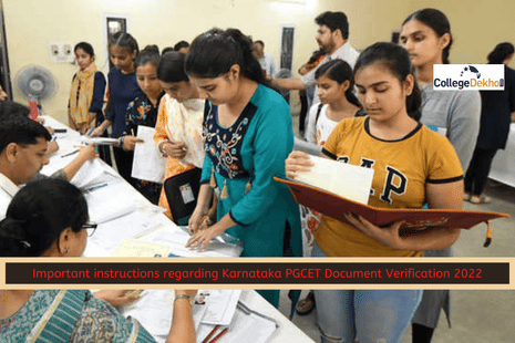 Important instructions regarding Karnataka PGCET Document Verification 2022