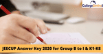 JEECUP Answer Key 2020