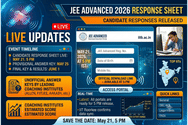 JEE Advanced Response Sheet 2026 Live Updates: Download Link on May 21; Unofficial Answer Key by Coaching Institutes & Cutoff Trends