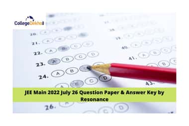 JEE Main 2022 July 26 Question Paper & Answer Key by Resonance