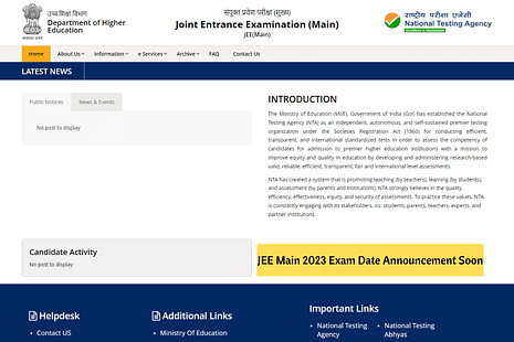 JEE Main 2023 Dates to be Out Soon